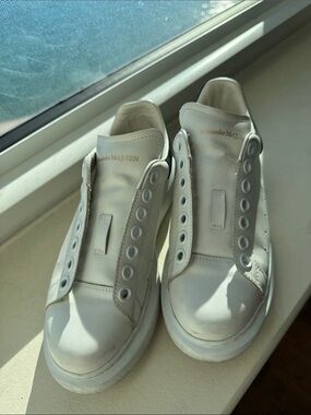 Alexander McQueen White Leather Sneakers
